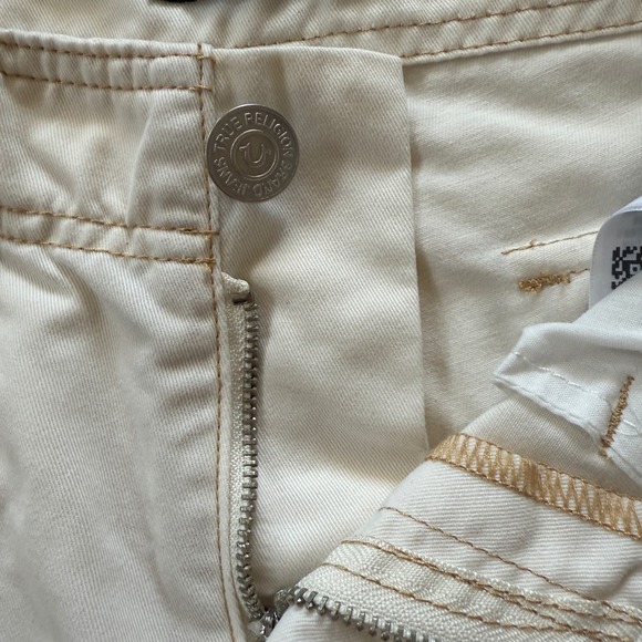 True Religion Women's Winter White Military‎ Cargo Pants Size 27  Wide Leg - Picture 7 of 10